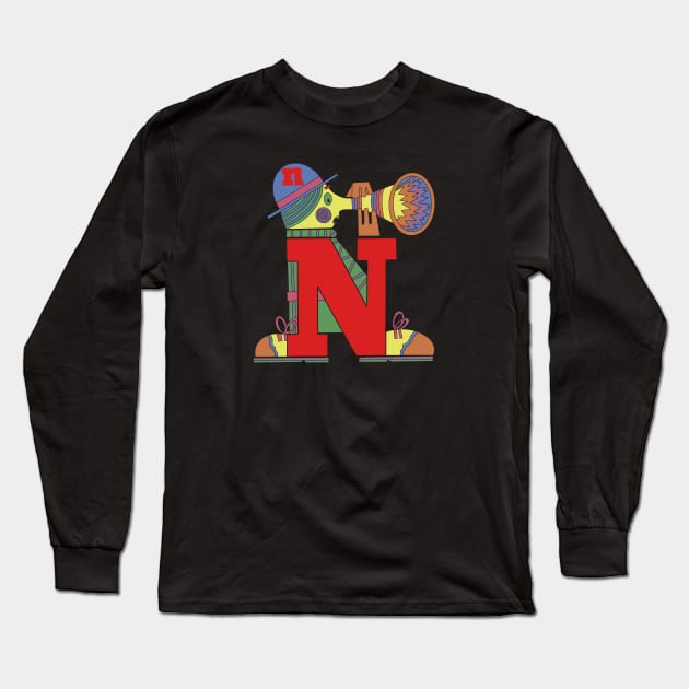 The Letter People: Mr. N Long Sleeve T-Shirt by Third Quarter Run